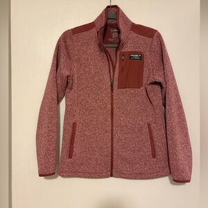 NWOT L.L. Bean Women's Heathered Rose Full-Zip Sweater Jacket